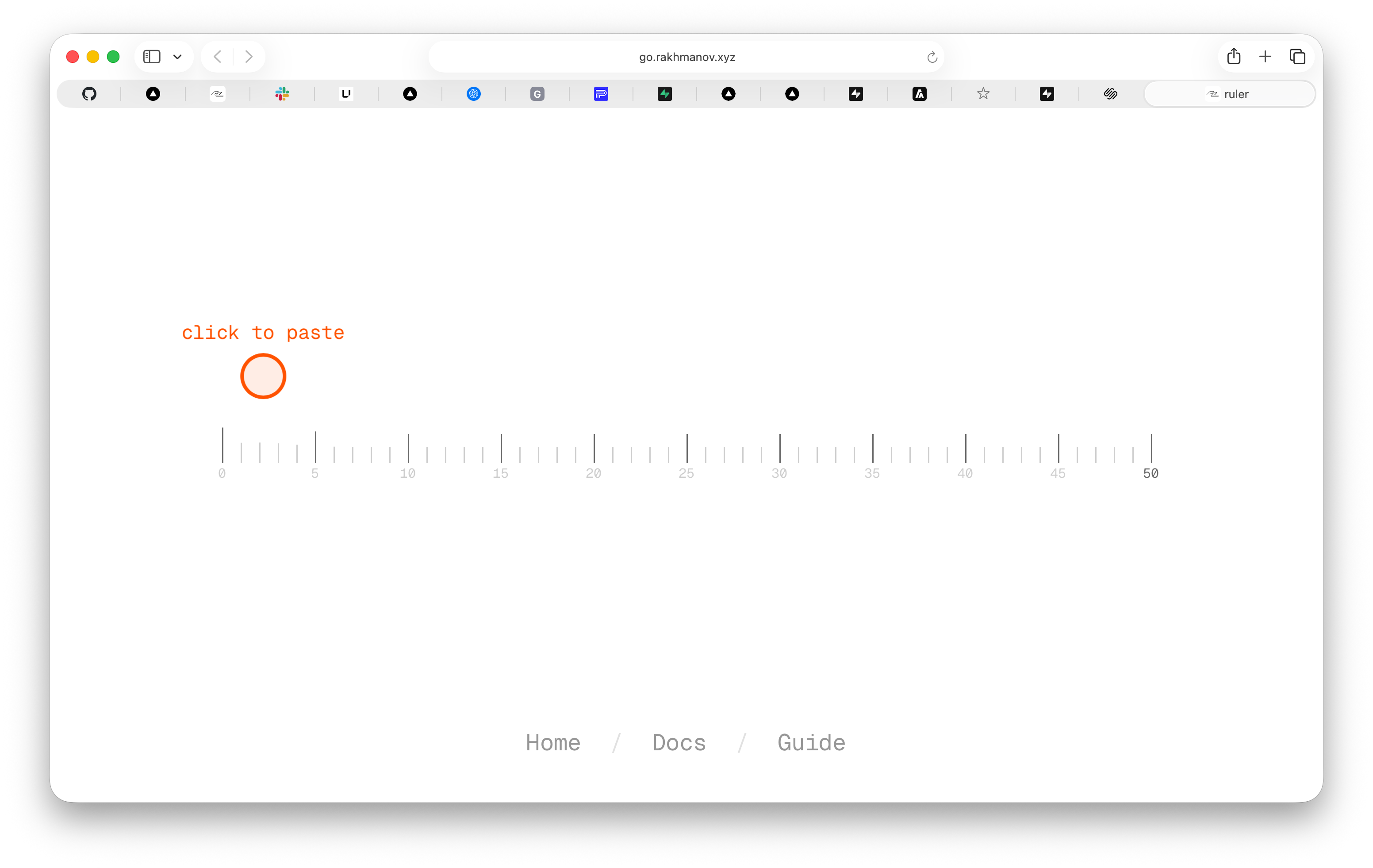 the ruler, mid-typing